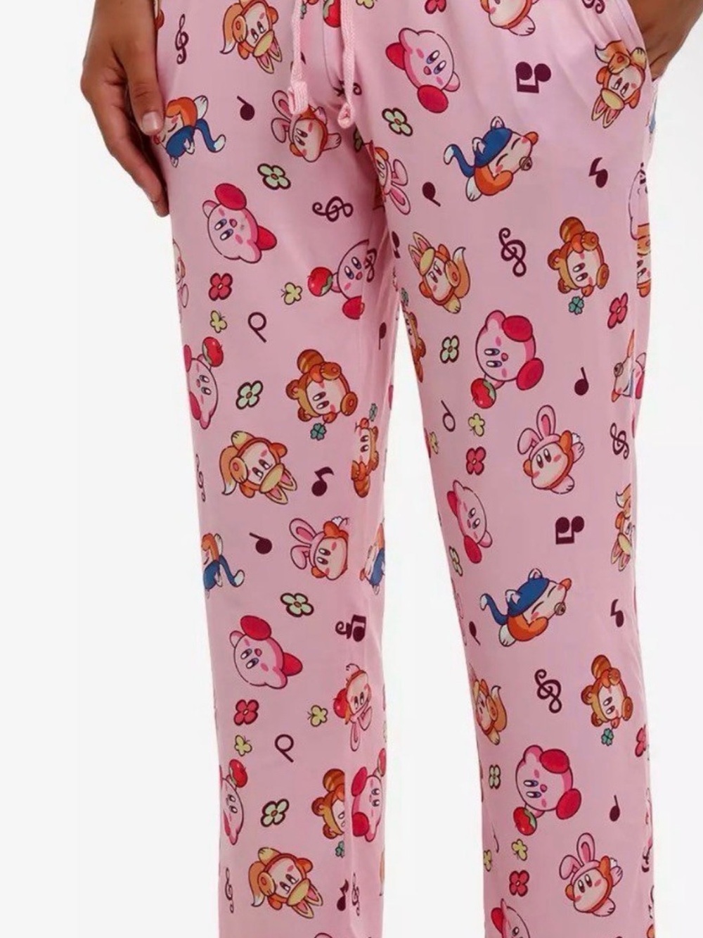 Hot Topic Nintendo Kirby Waddle Dee Drawstring Pink Unisex Lounge Pajama Pants